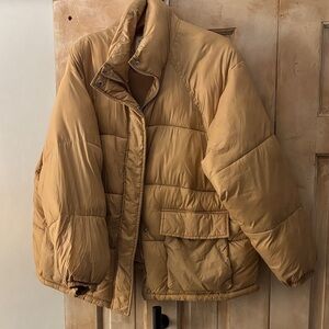 Abercrombie & Fitch Warm Brown Puffer Jacket